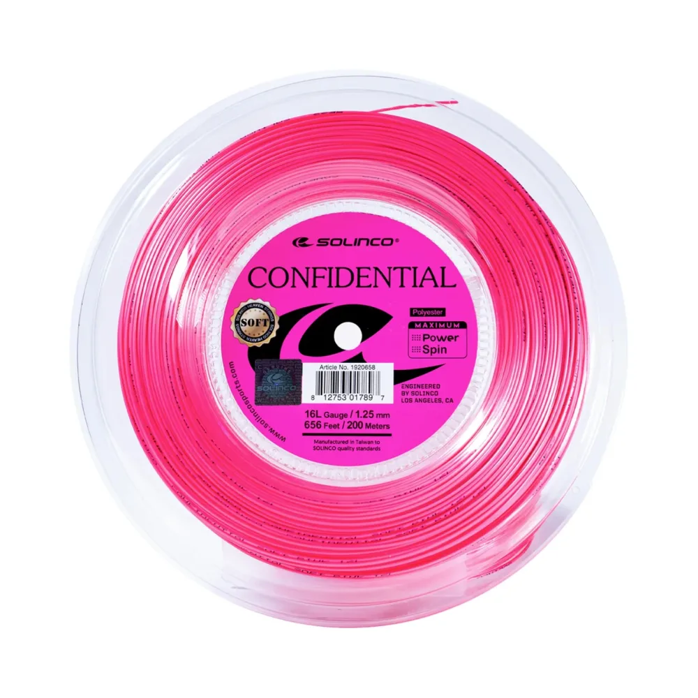 Solinco Confidential Soft  Saitenrolle 200m - pink