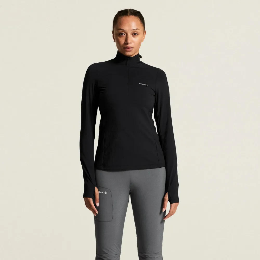 Craft Gain Thermal Laufshirt Damen - schwarz