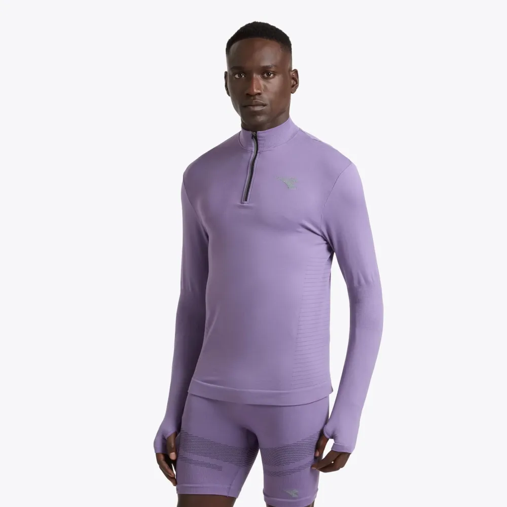 Diadora 1/2 Zip Stratouno Longsleeve Herren - violett
