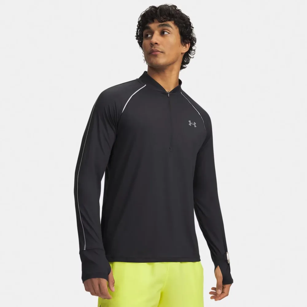 Under Armour Velociti Half Zip  Laufshirt Herren - schwarz