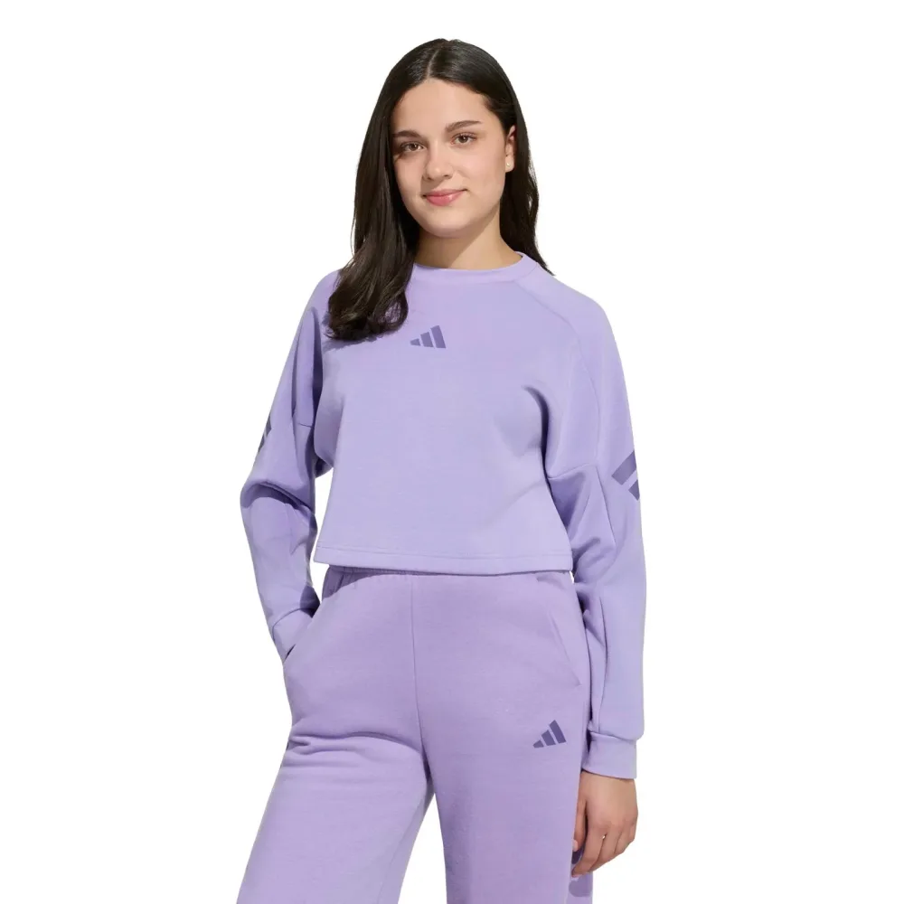 adidas 3Stripes Crew Crop Sweatshirt Kinder