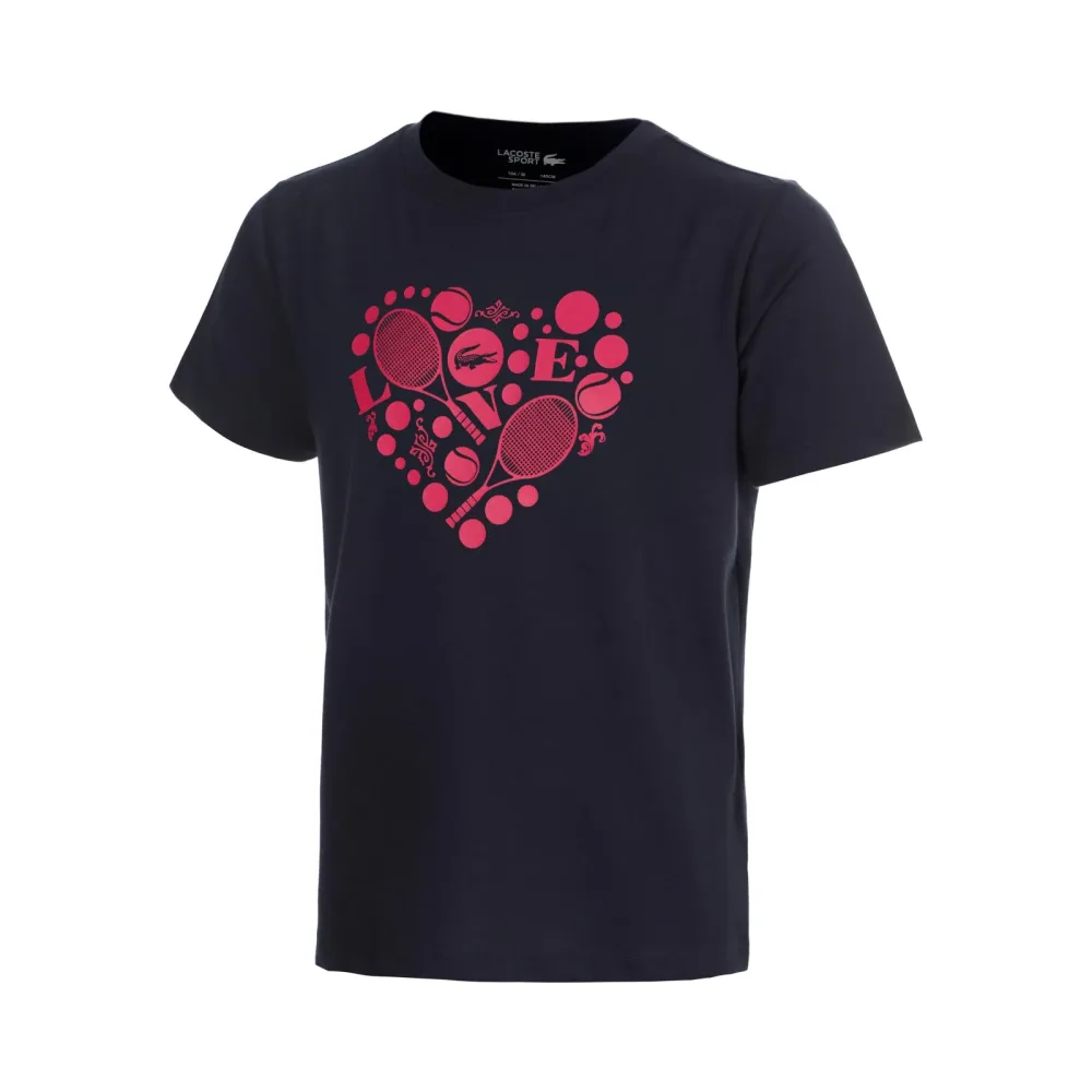 Lacoste T-Shirt Kinder - dunkelblau, pink