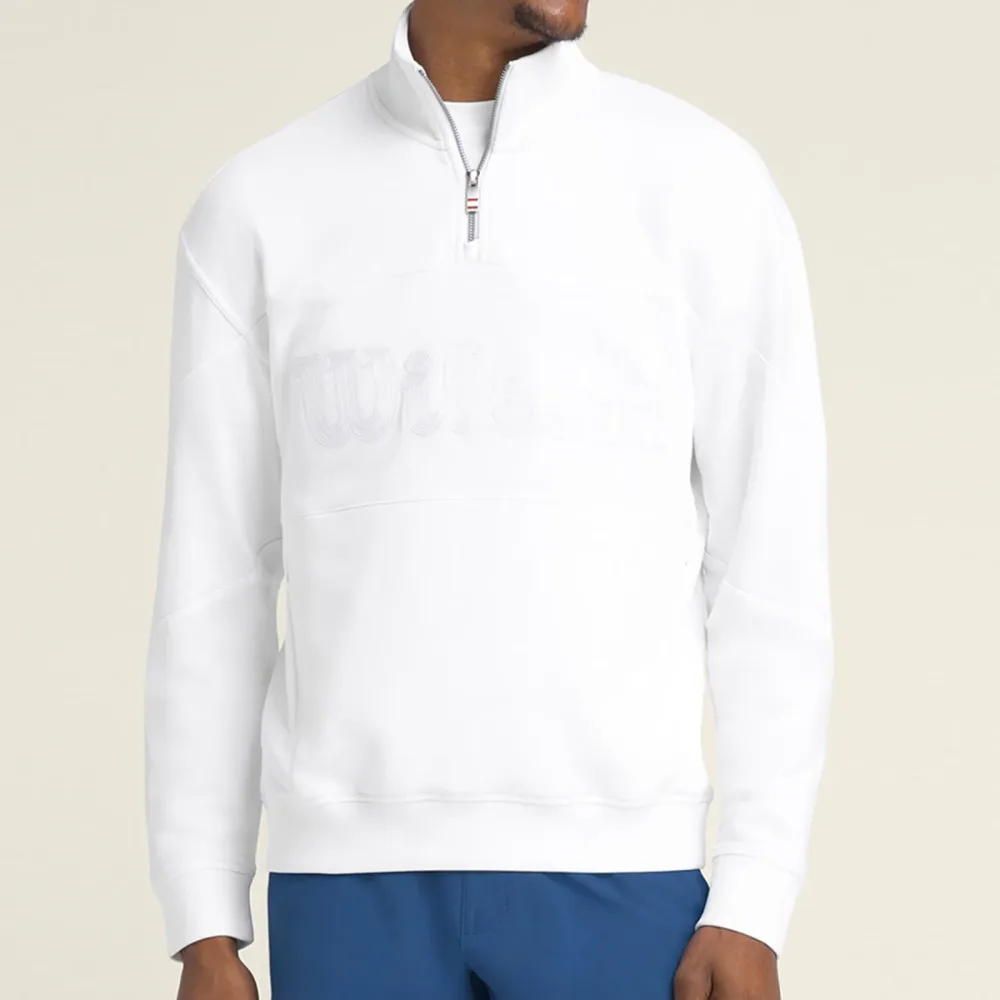 Wilson M Parkside Half - Zip Longsleeve weiß