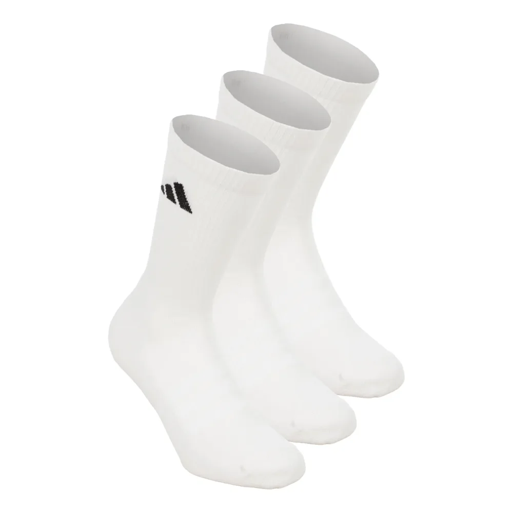 adidas Essentials Crew 3P Tennissocken Unisex - weiß, schwarz