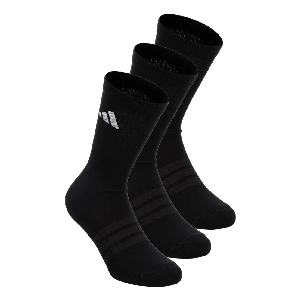 adidas Essentials Crew 3P Tennissocken Unisex - schwarz