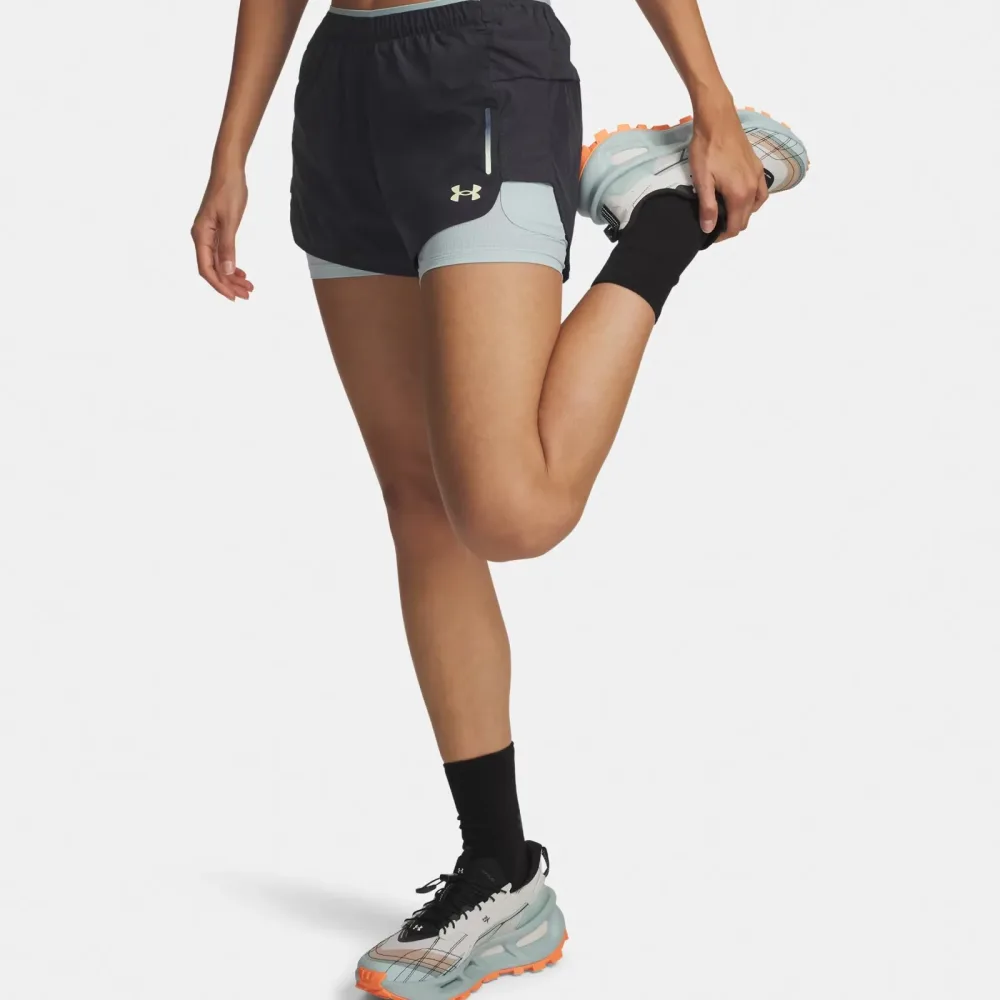Under Armour Explor Trail Ultra Lined  Laufshorts Damen-anthrazit, blau