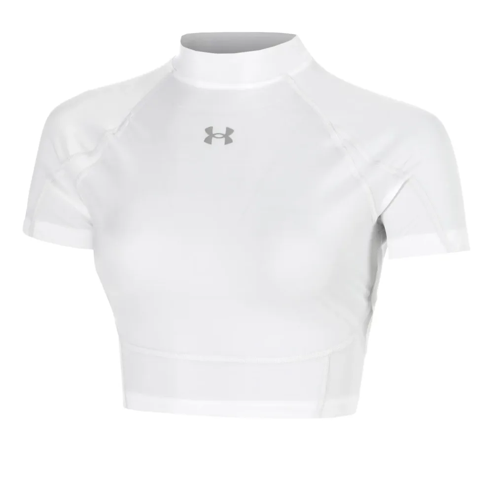 Under Armour HeatGear Elite Crop T - Shirt Damen weiß