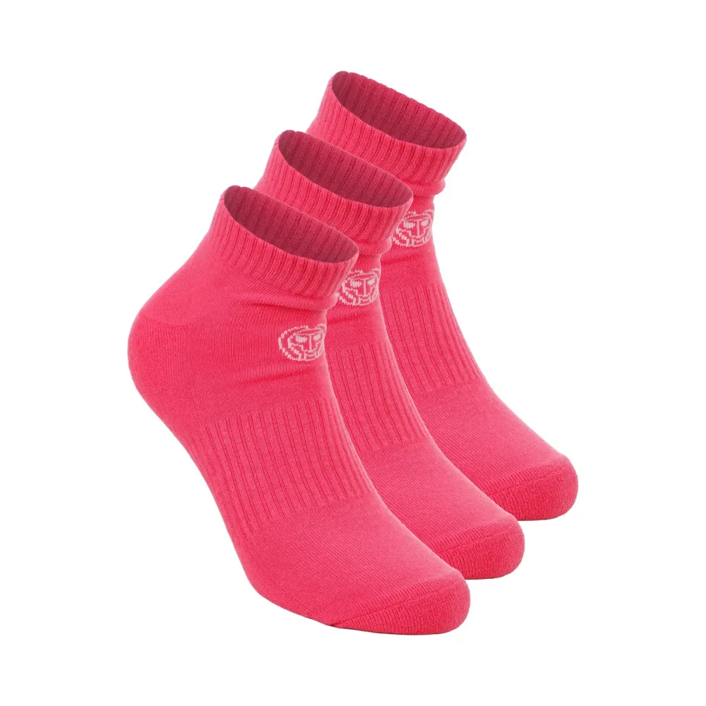 BIDI BADU Crew Performance Tennis Socks 3 Pack -pink