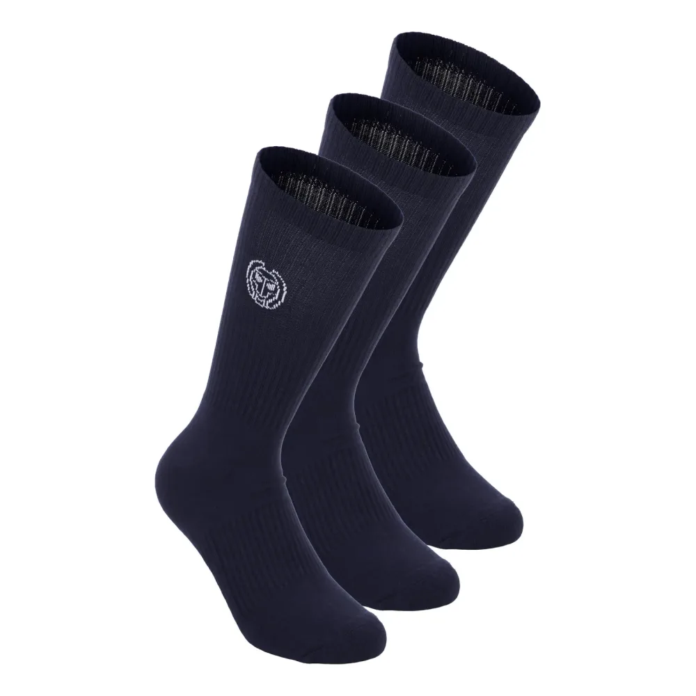 BIDI BADU Crew Performance Tennis Socks 3 Pack -dark blue
