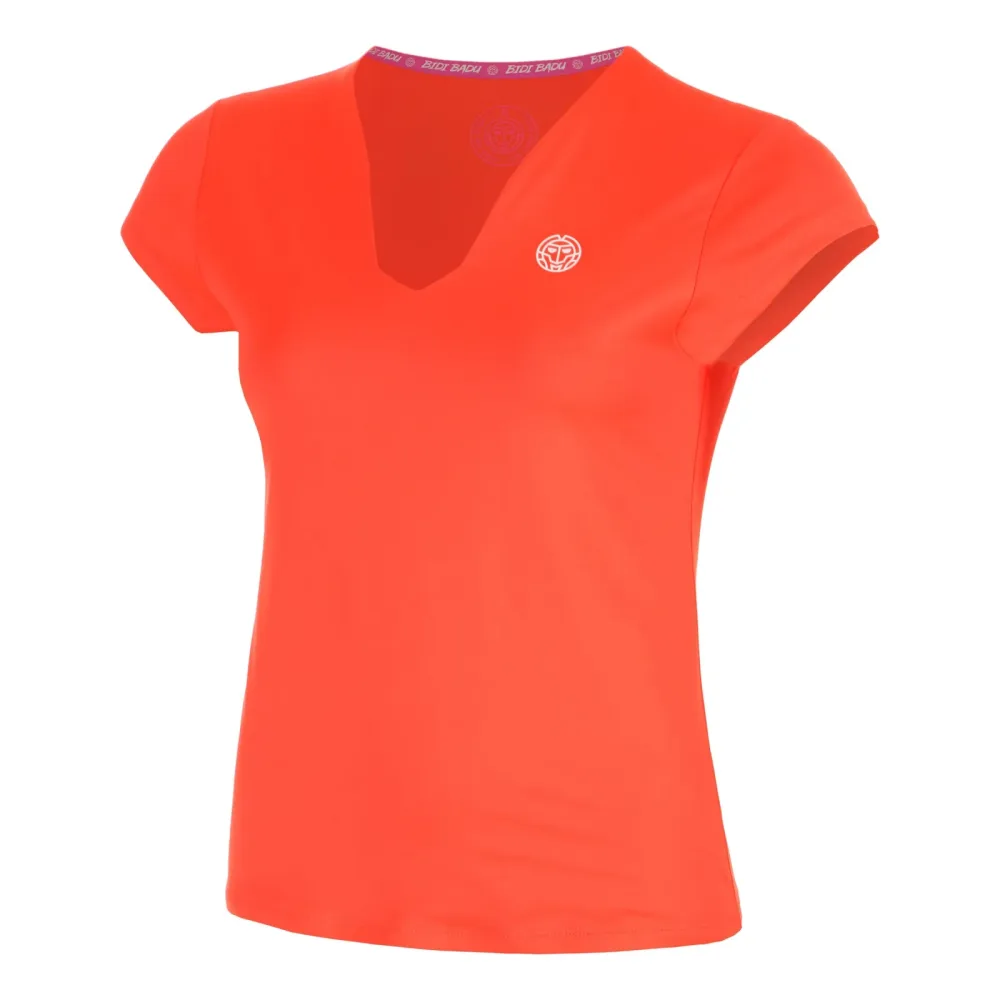 BIDI BADU Hey Laguna V-Neck T-Shirt Damen-koralle