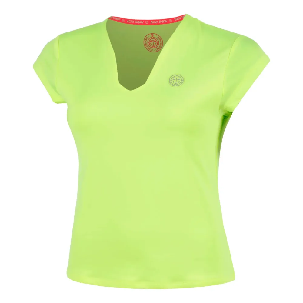 BIDI BADU Out of Control V-Neck T-Shirt Damen-neongelb