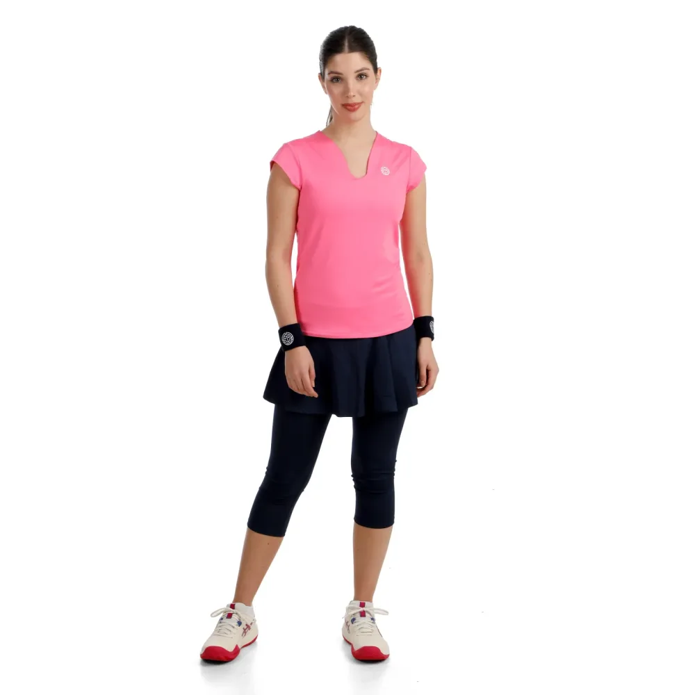 BIDI BADU Crew 2.0 V - Neck T Shirt Damen pink