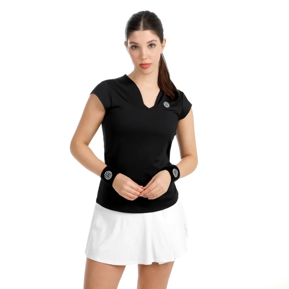 BIDI BADU Crew 2.0 V - Neck T Shirt Damen schwarz