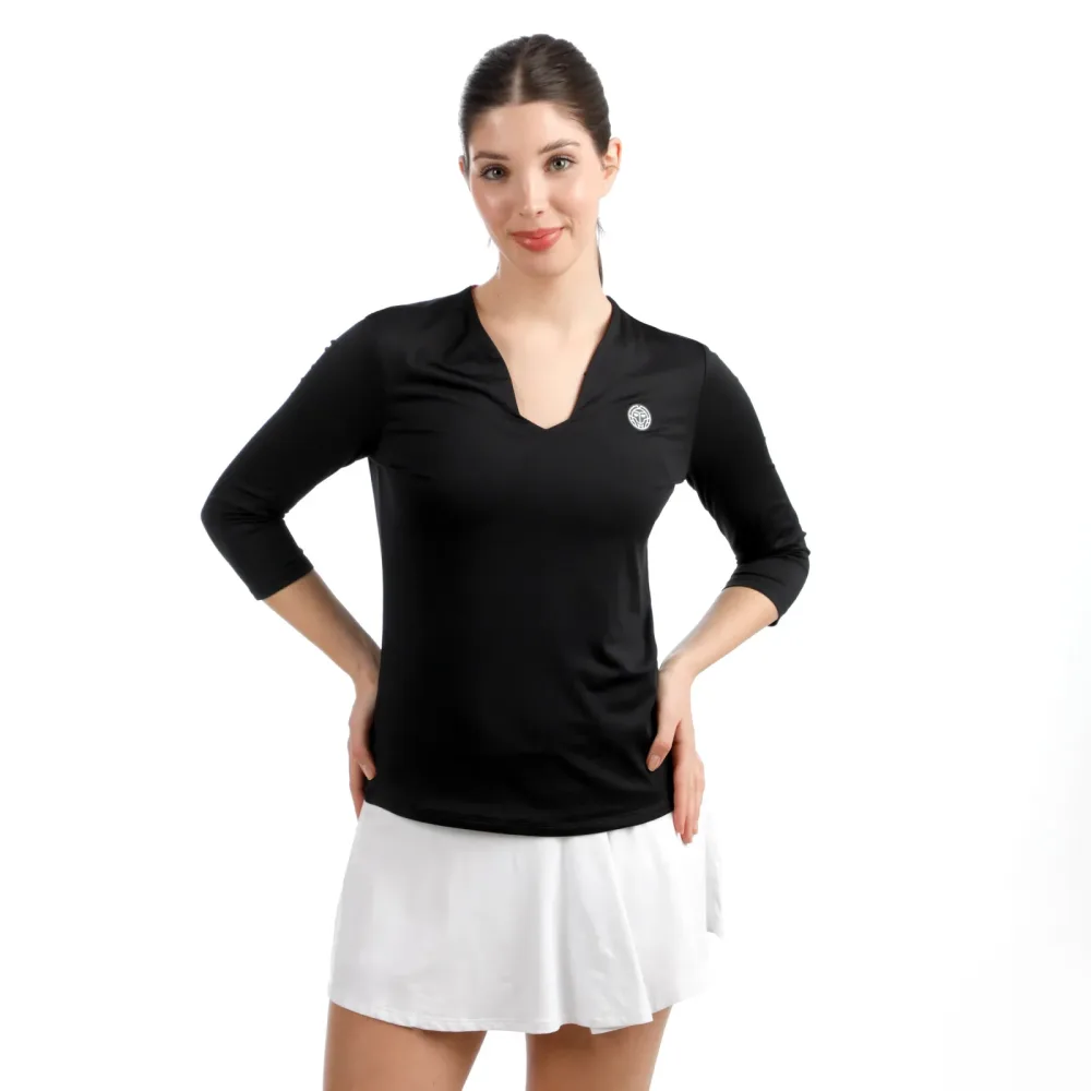 BIDI BADU Crew 2.0 V - Neck Longsleeve Damen schwarz