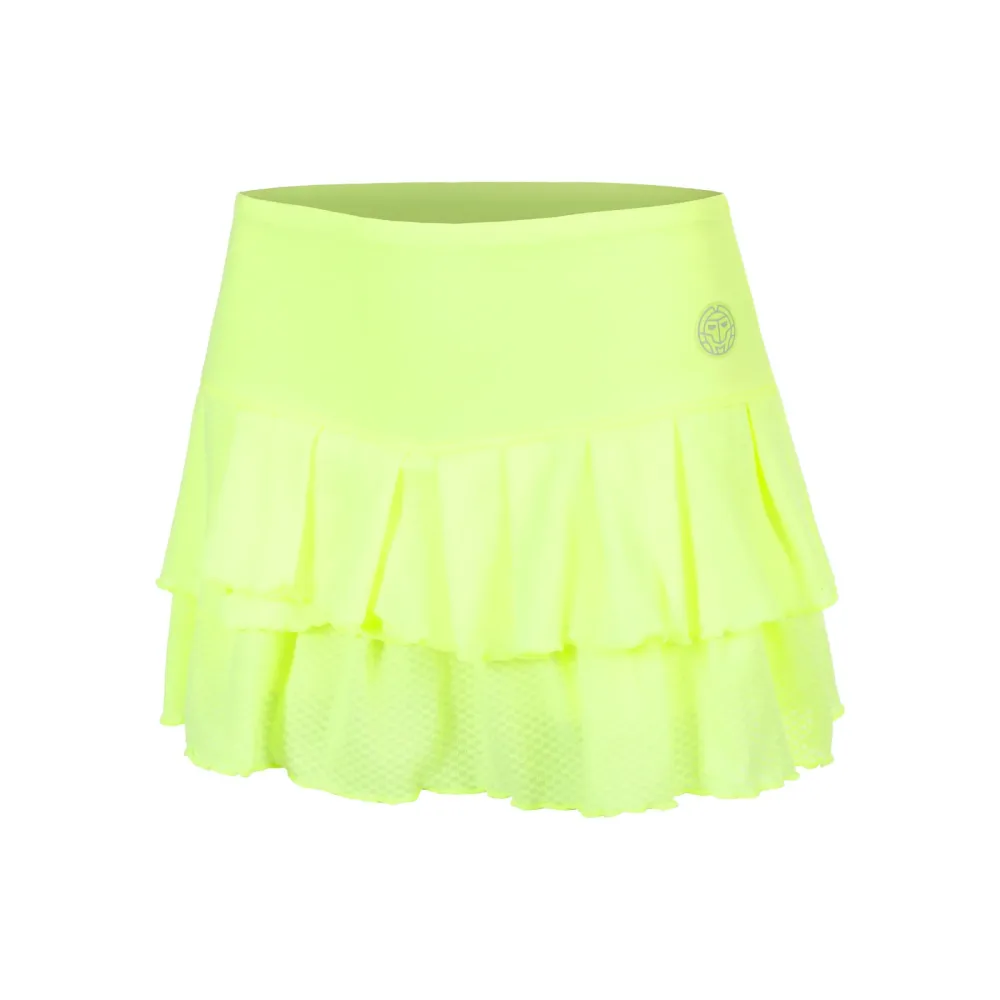 BIDI BADU Out of Control Pleated Rock Damen - neongelb