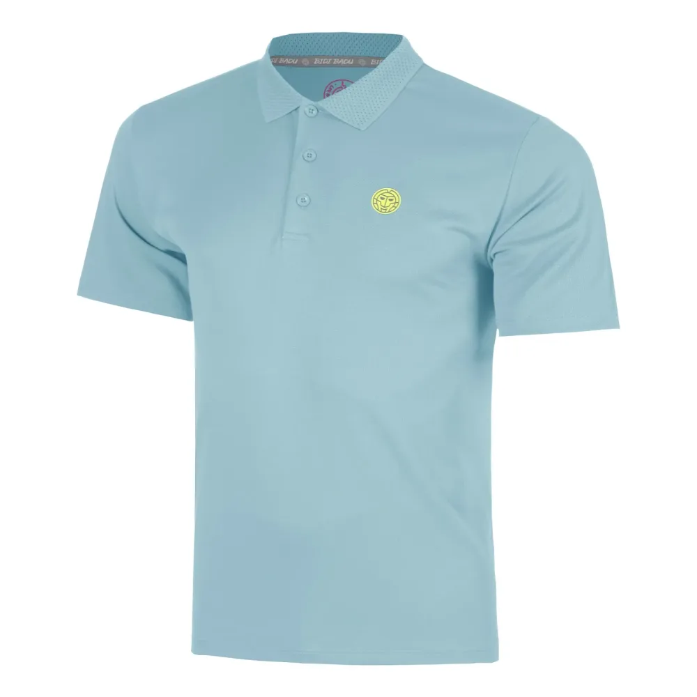 BIDI BADU Solid Polo Herren-petrol