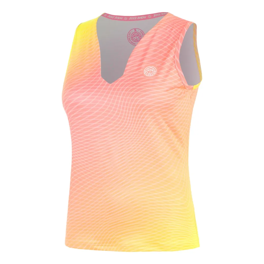 BIDI BADU Out of Control V-Neck Tank-Top Damen-pink, neongelb