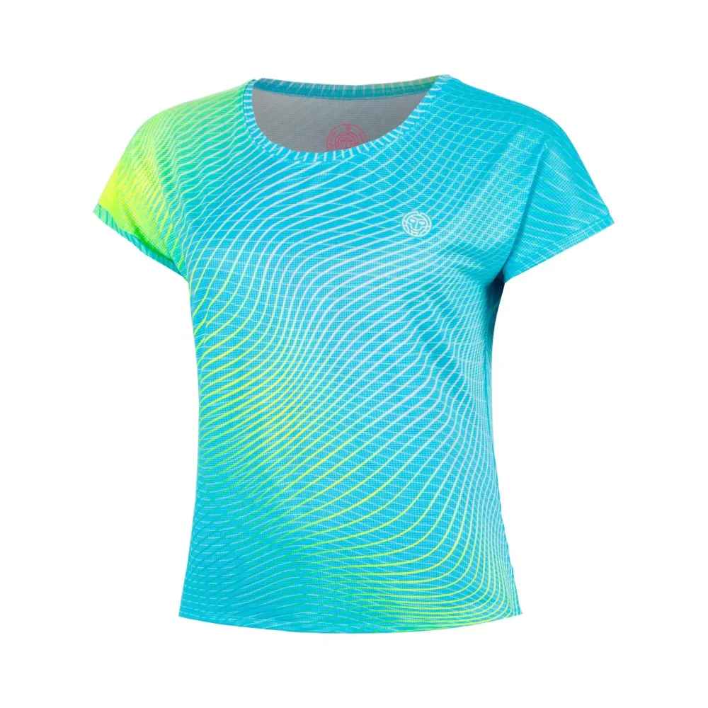 BIDI BADU Out of Control T-Shirt Mädchen-blau, neongelb