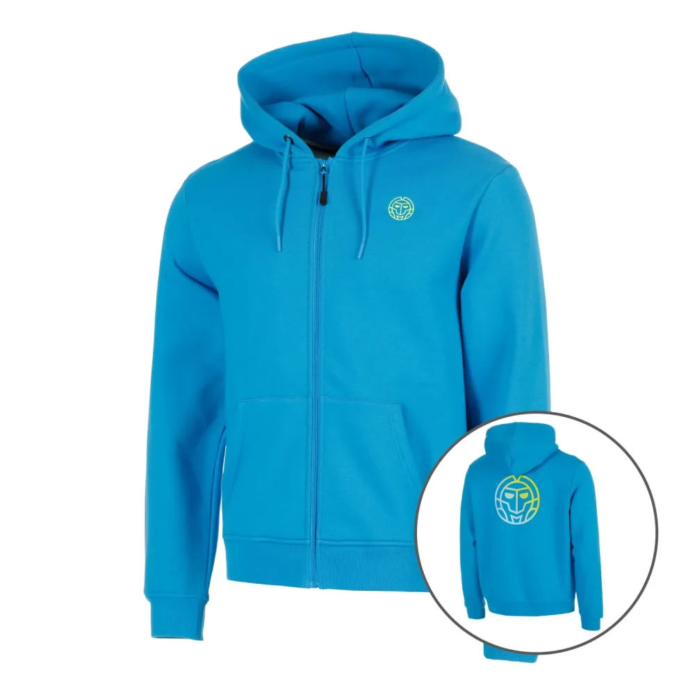 BIDI BADU Out of Control Backprint Zip Sweatjacke Herren-blau