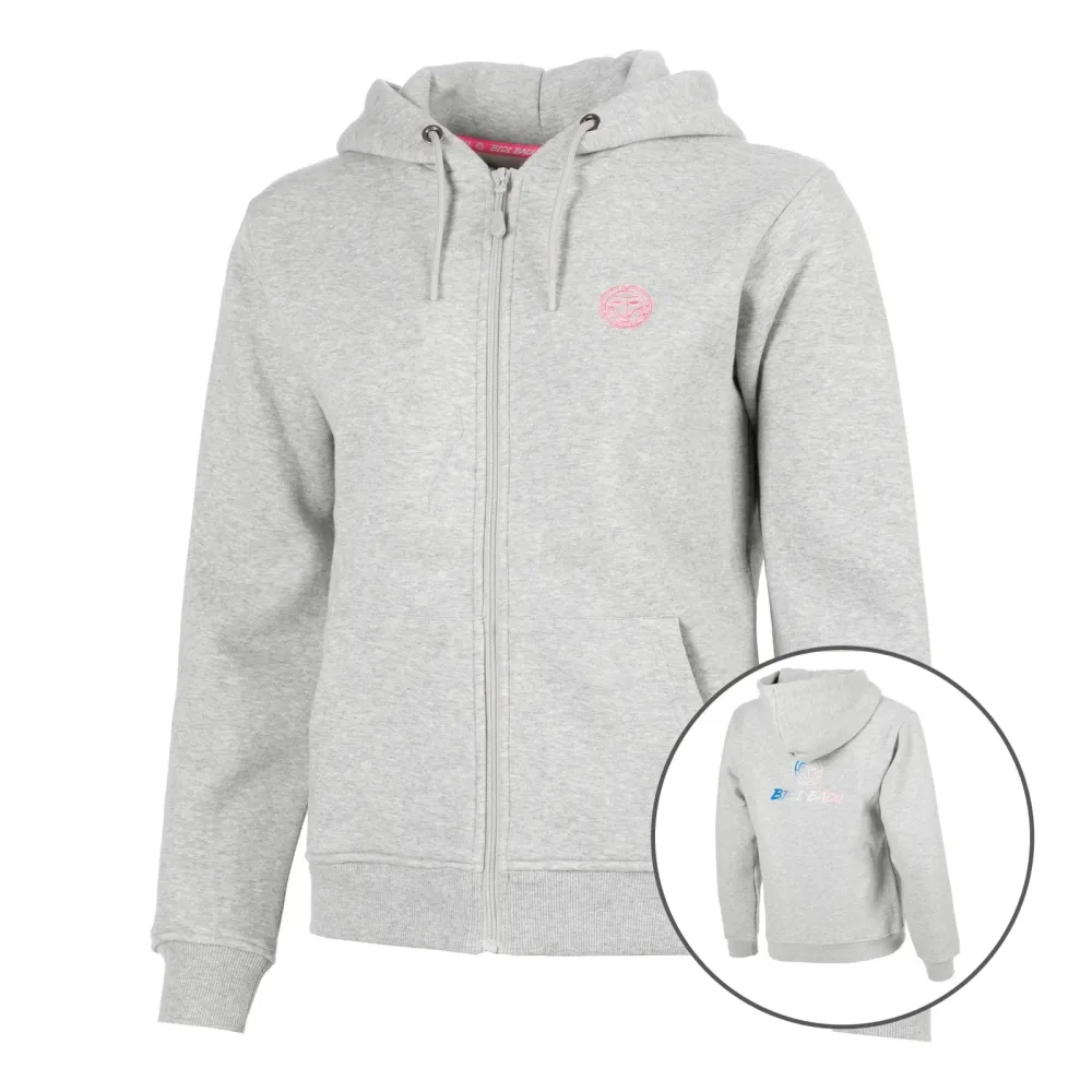BIDI BADU Hey Laguna Logo Zip Hoody Damen - hellgrau