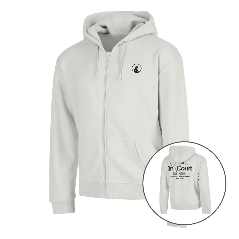 Quiet Please Crush On Court Essentials Sweatjacke Herren-hellgrau, schwarz