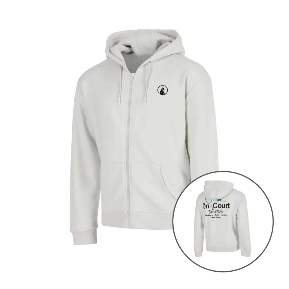 Quiet Please Crush On Court Essentials Sweatjacke Jungen-hellgrau, schwarz