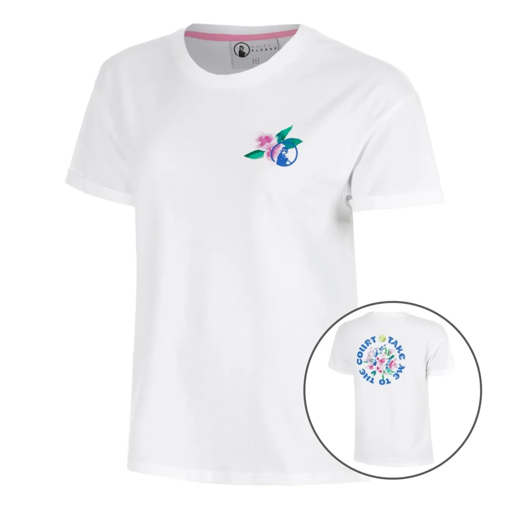 Quiet Please Crush TMTTC T-Shirt Damen-weiß, blau