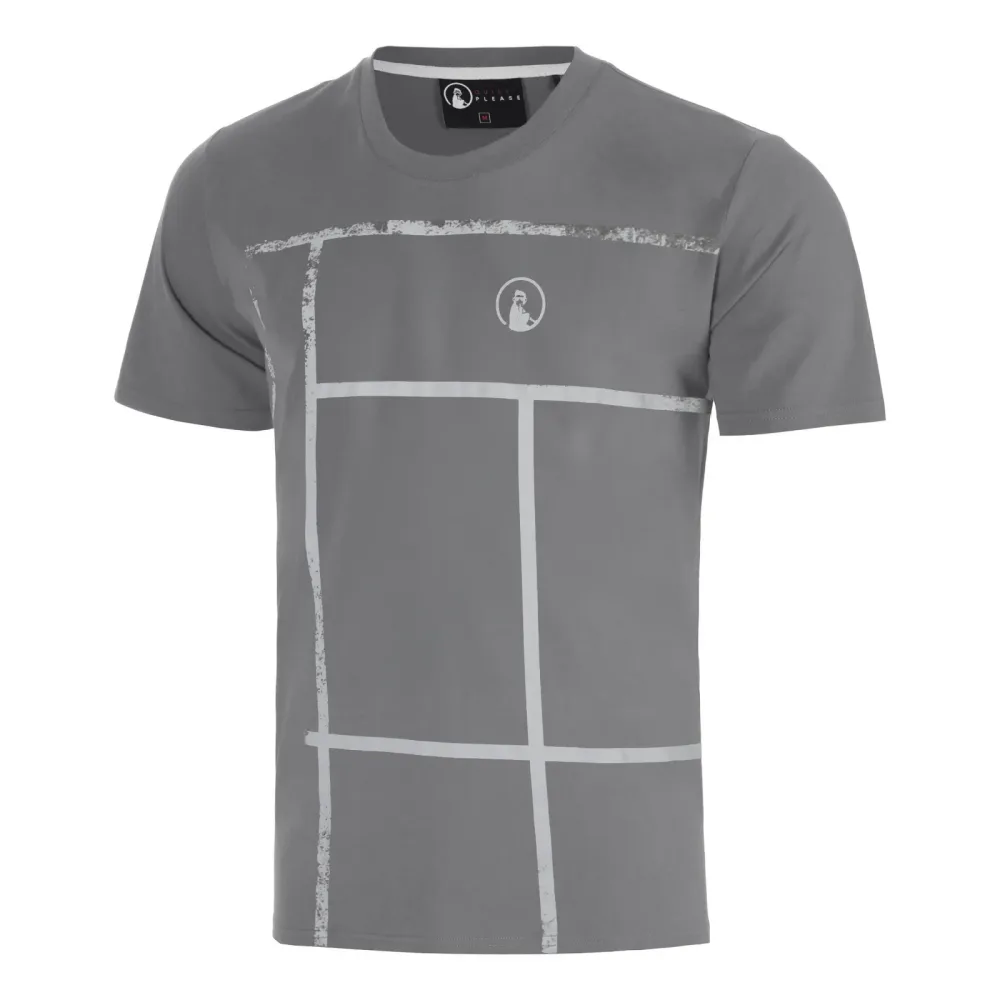 Quiet Please Crush Court T-Shirt Herren-dunkelgrau, hellgrau