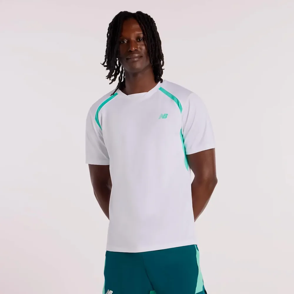 New Balance Tournament Novelty T - Shirt Herren weiß, grün