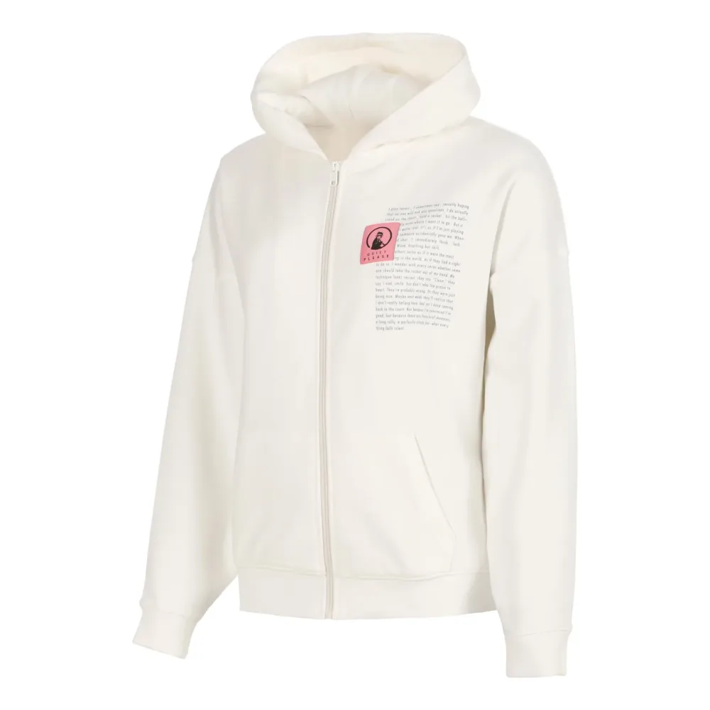 Quiet Please Thoughts Patch Oversize Sweatjacke Damen
