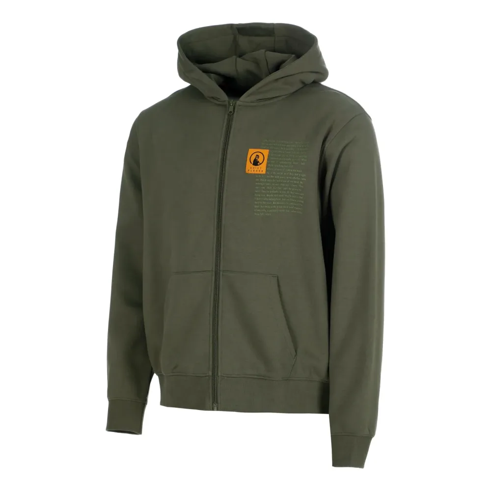 Quiet Please Thoughts Patch Loose Fit Sweatjacke Herren