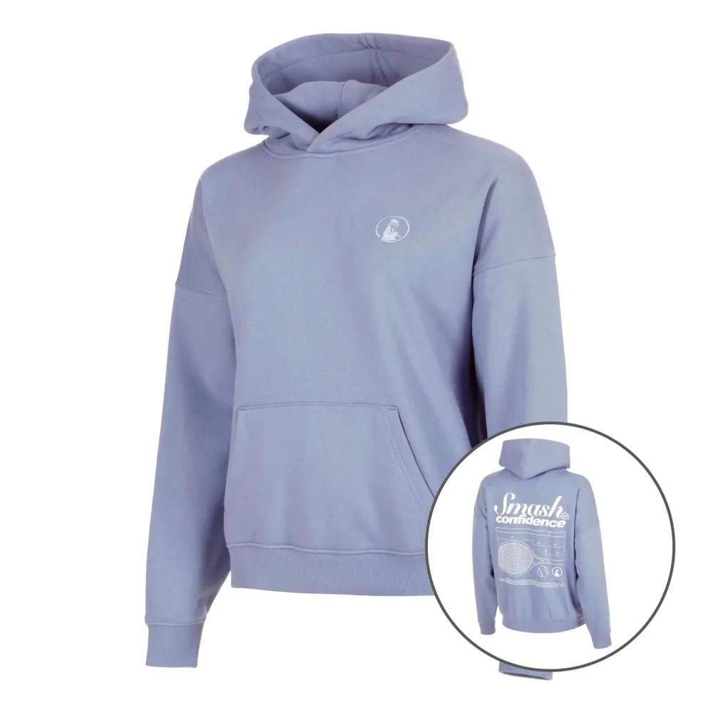 Quiet Please Confidence Oversize Hoody Damen - blau