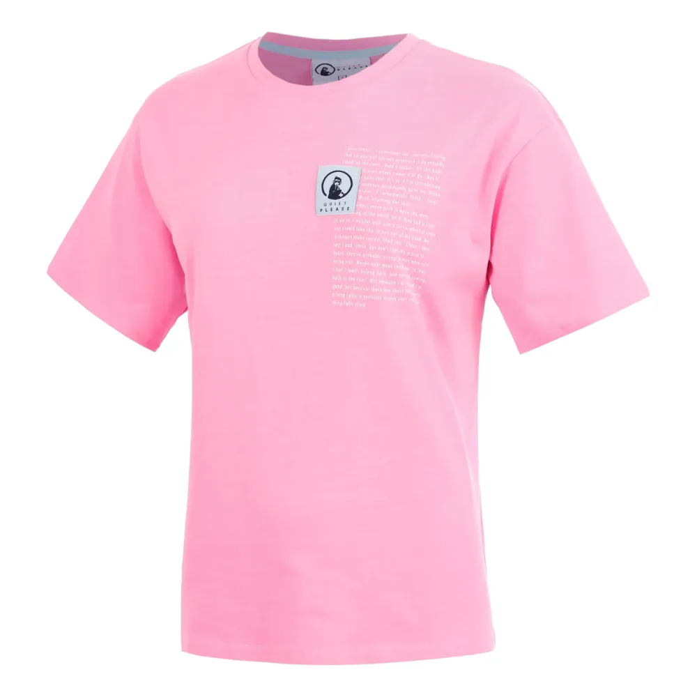 Quiet Please Thoughts Patch T-Shirt Damen - pink
