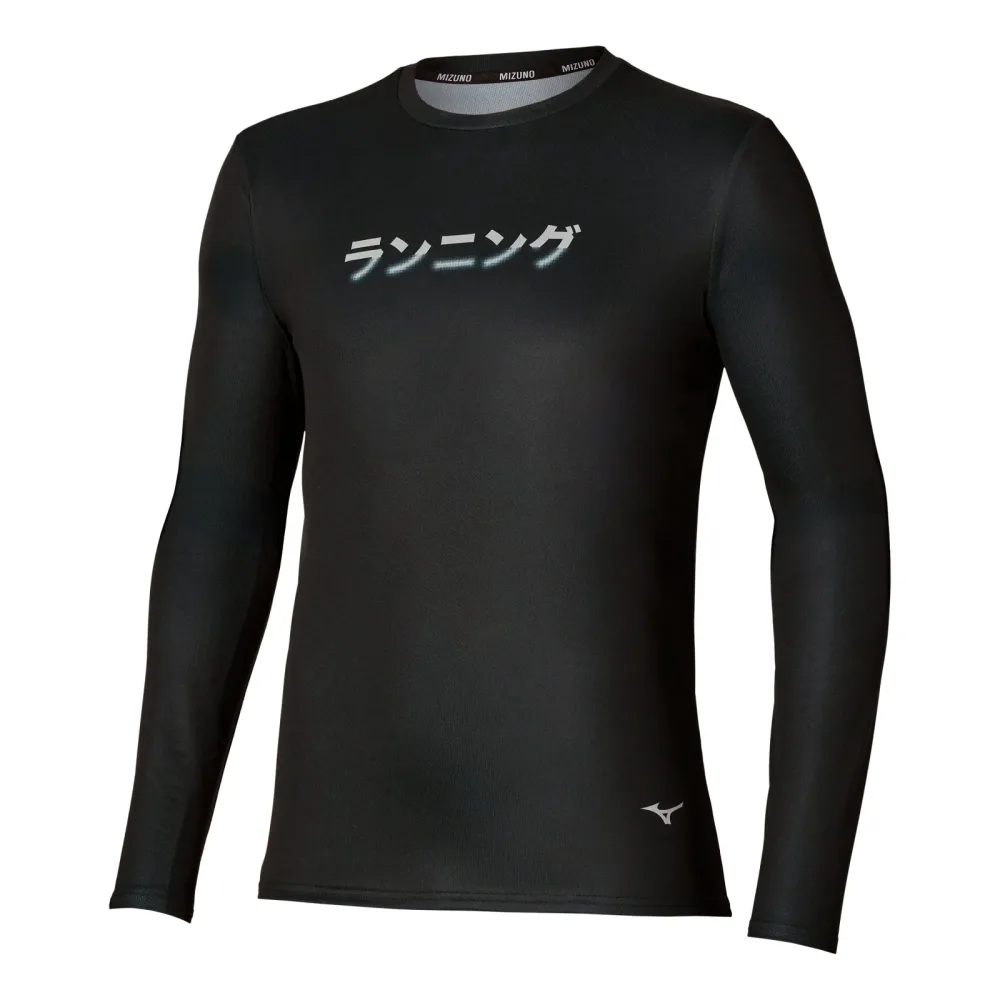Mizuno Core Graphic Laufshirt Herren - schwarz