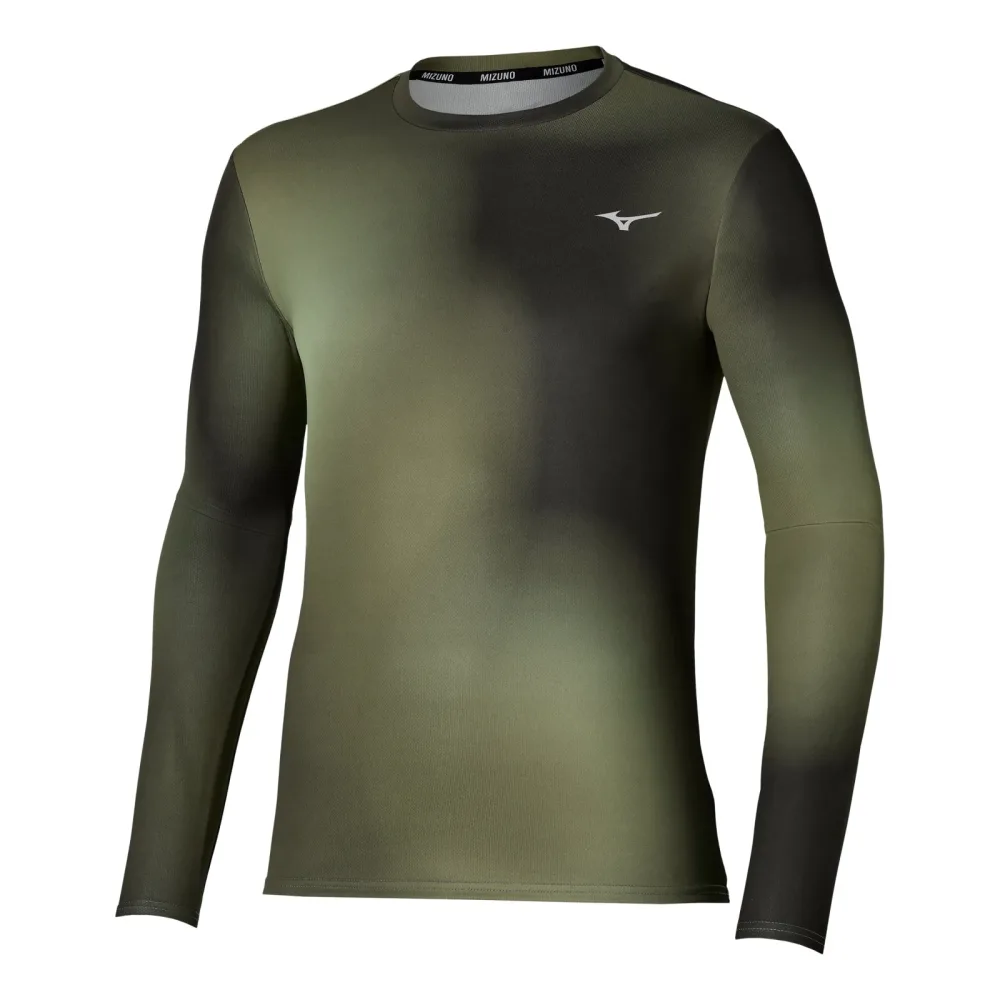 Mizuno Core Graphic Laufshirt Herren - dunkelgrün, oliv