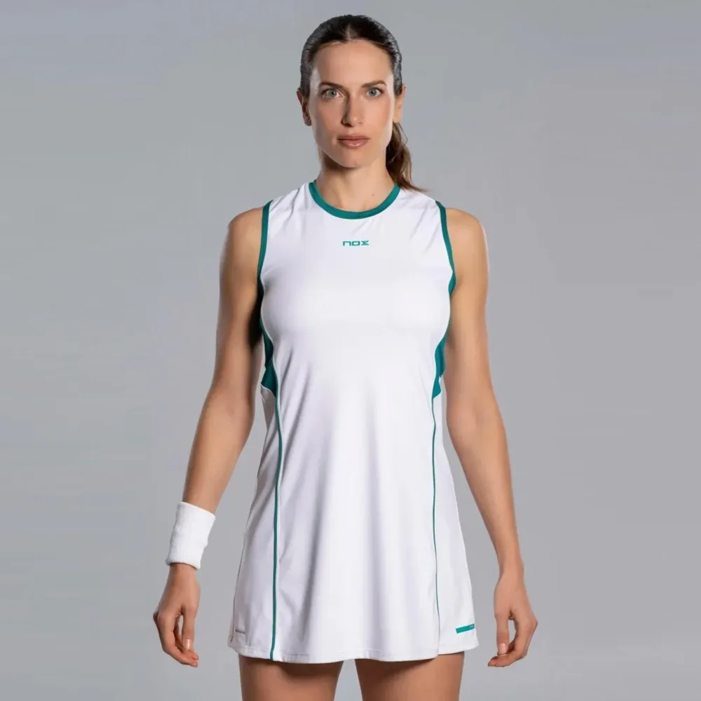 NOX Pro Kleid Damen - weiß, blaugrün