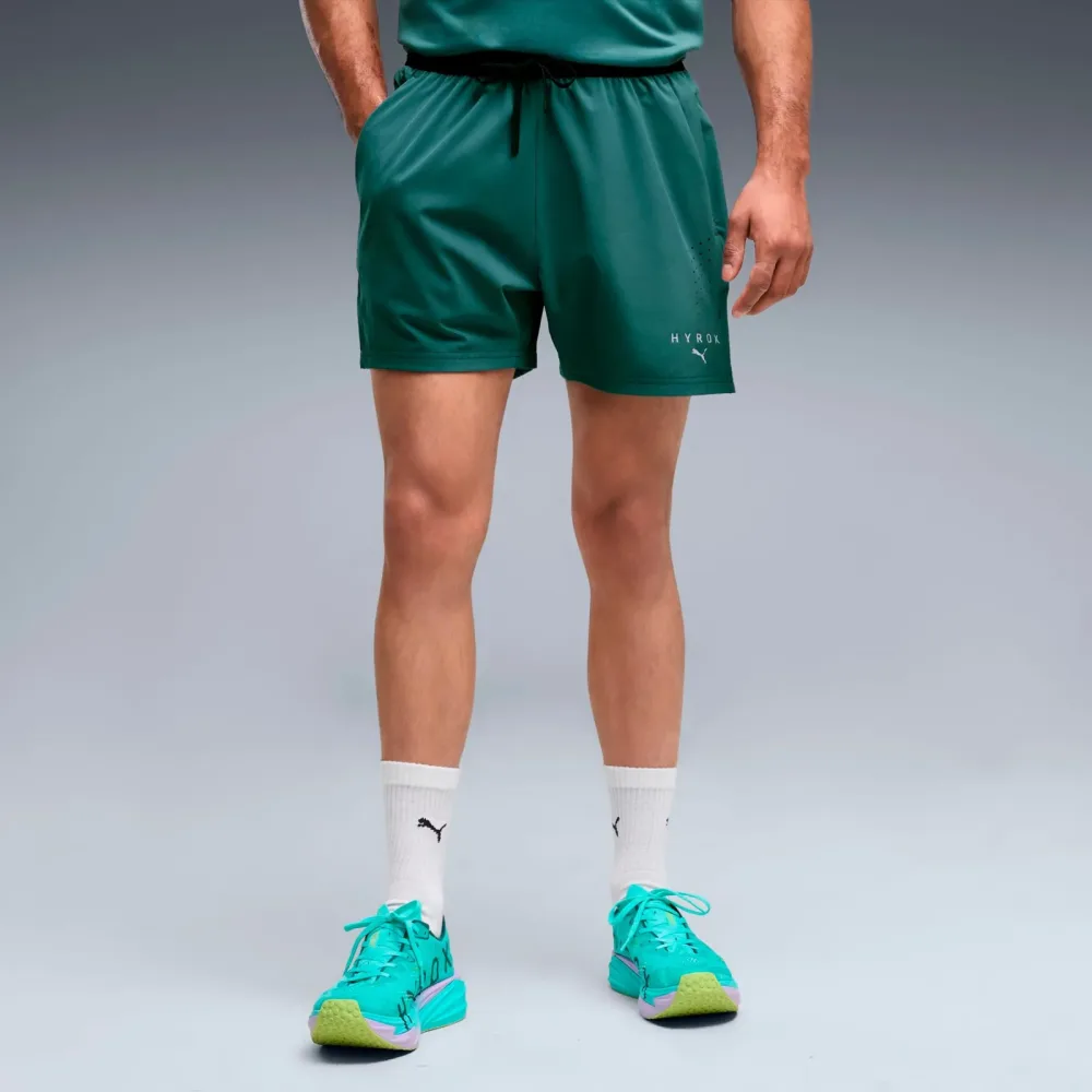 Puma HYROX PWRMODE 5in  Laufshorts Herren - grün