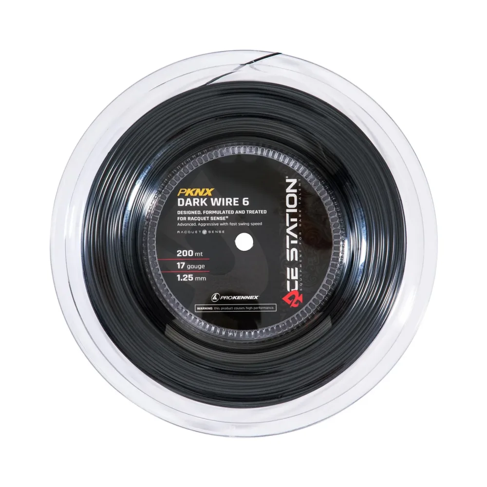 PROKENNEX Dark Wire 6 Saitenrolle 200m - Schwarz