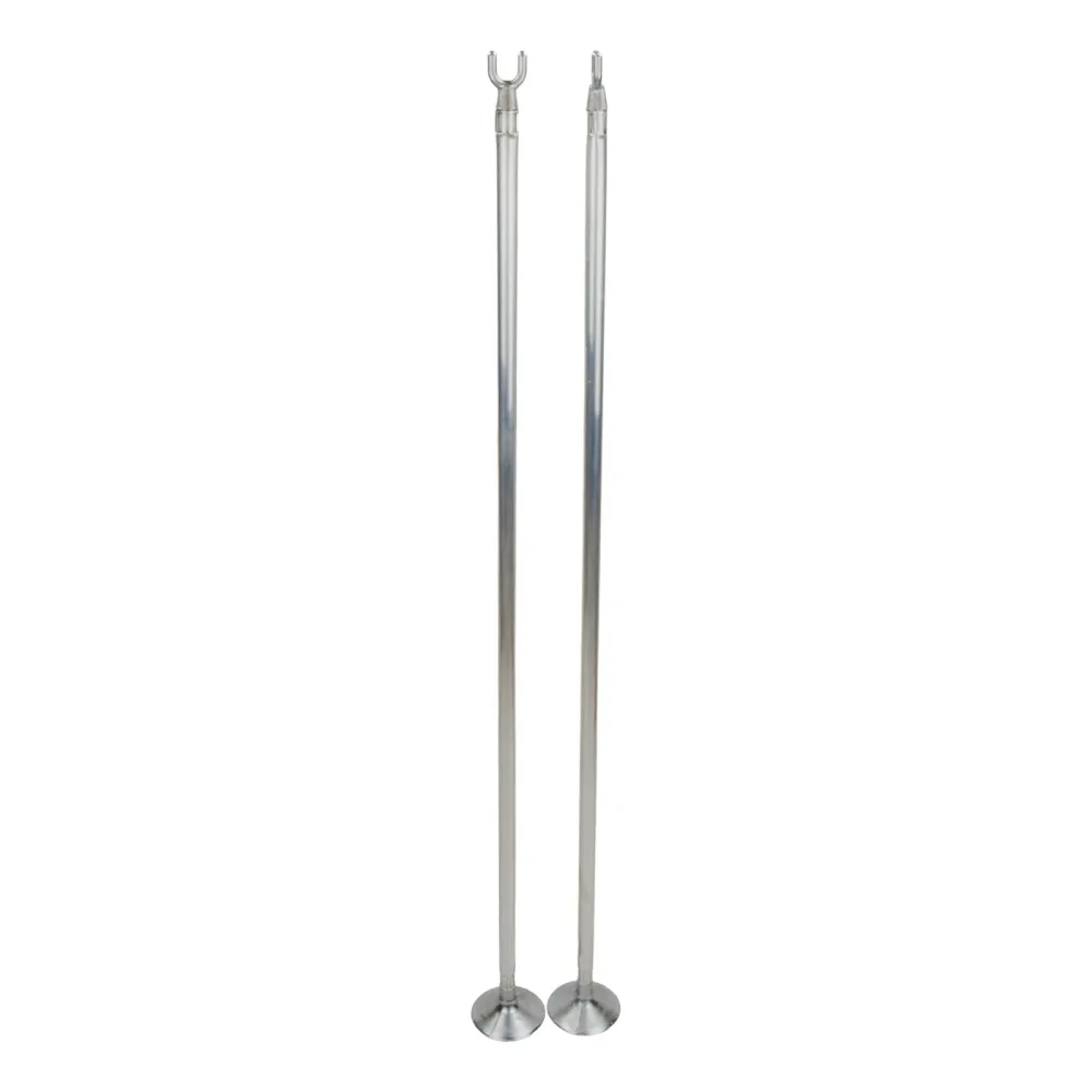 Tegra Single - Stangen Im Doppelpack, Aluminium Silber