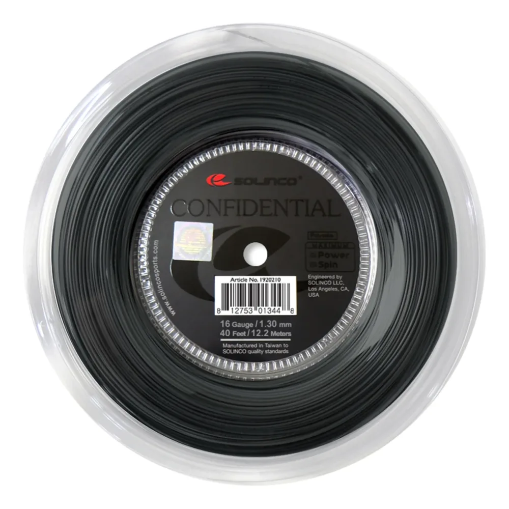 Solinco Confidential Saitenrolle 200m - Schwarz