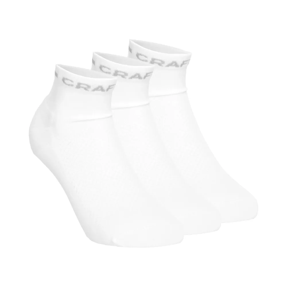 Craft Core Dry Mid Laufsocken 3er Pack - Weiß