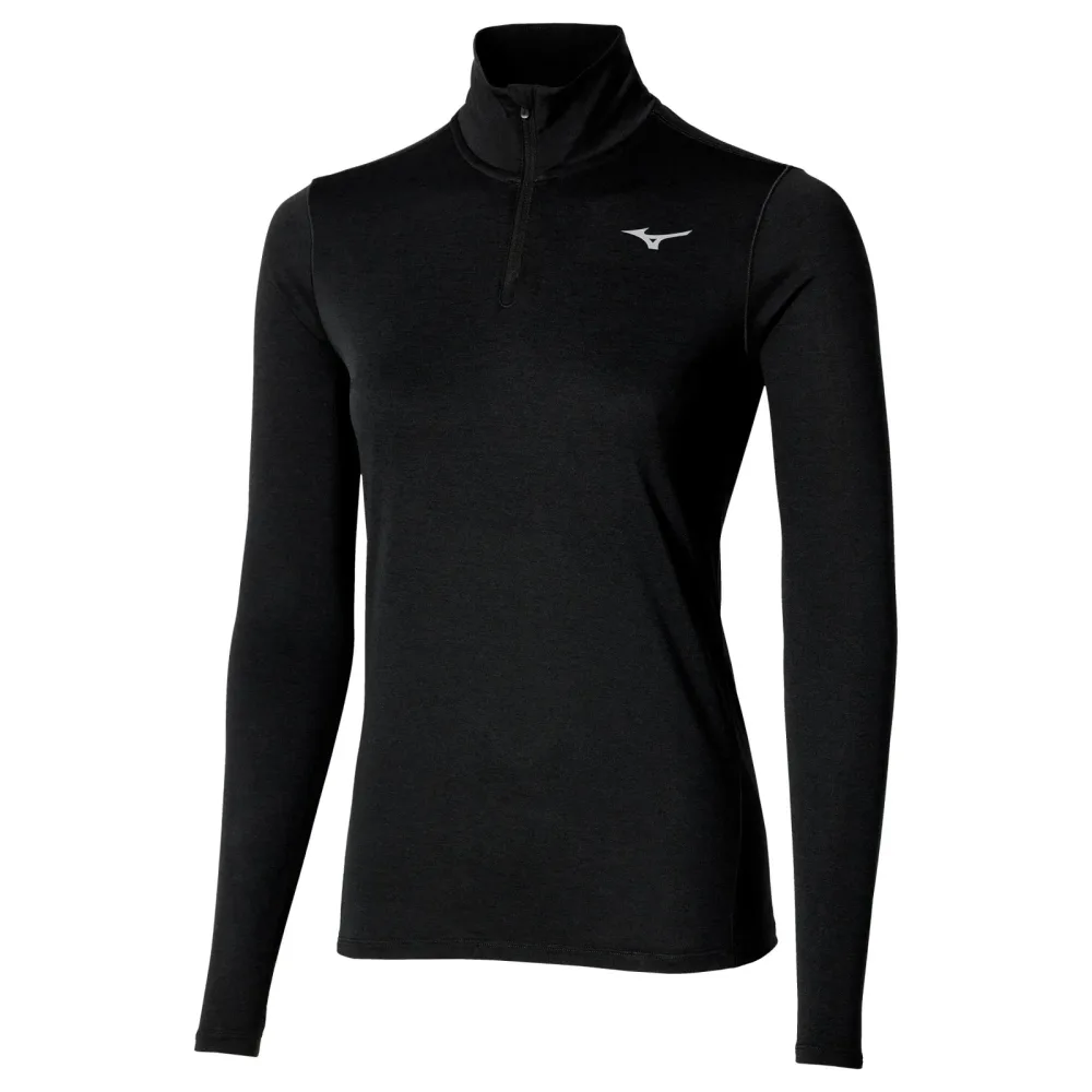 Mizuno Core Impulse Half Zip  Laufshirt Damen - schwarz