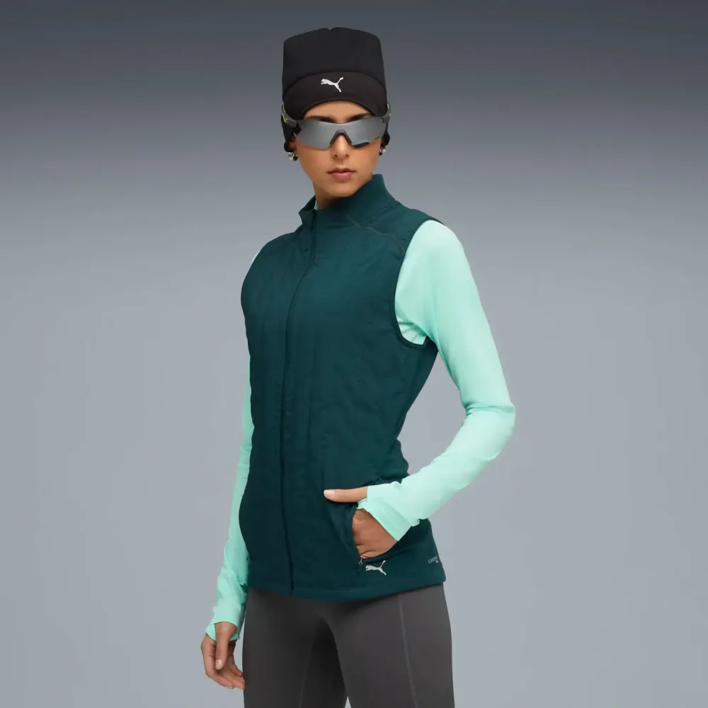 Puma Cloudspun Warmlbl Laufweste Damen-grün