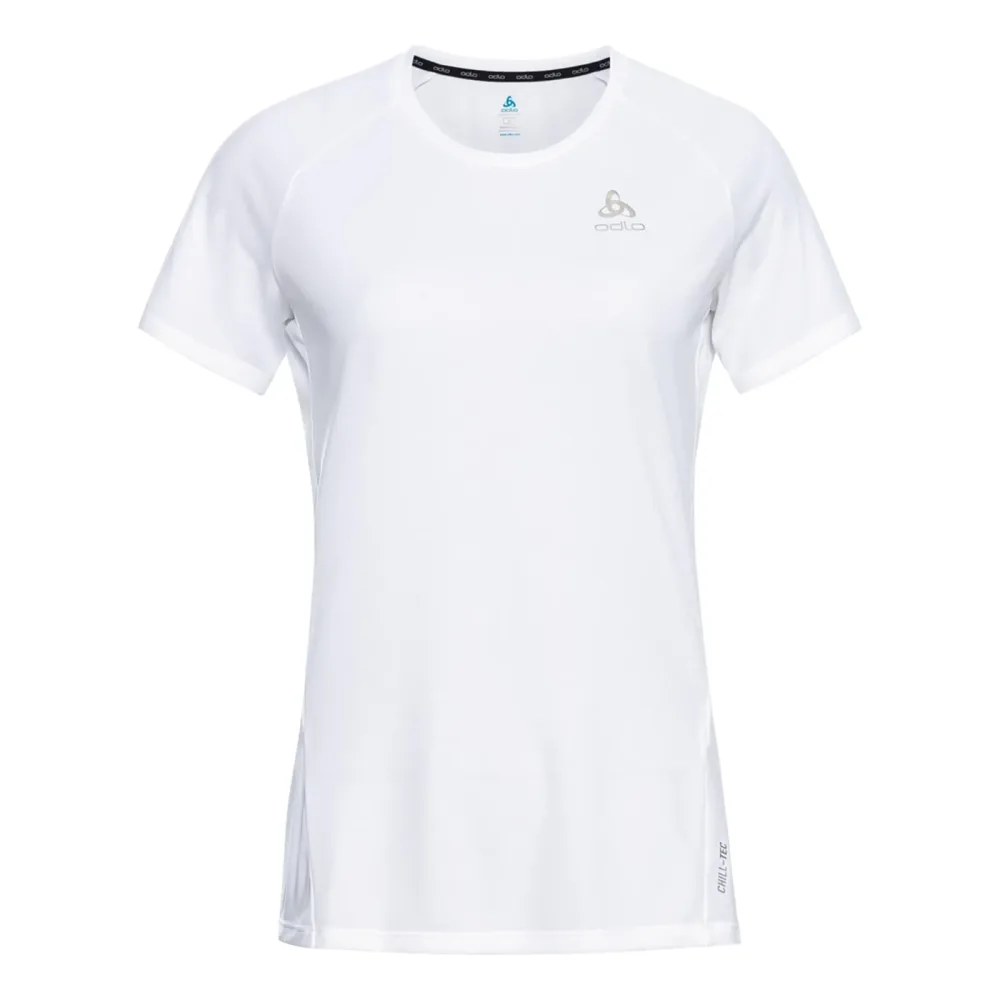 Odlo Essential Chill-Tec Lauf-T-Shirt für Damen - Trail Running, Running - weiss, XL