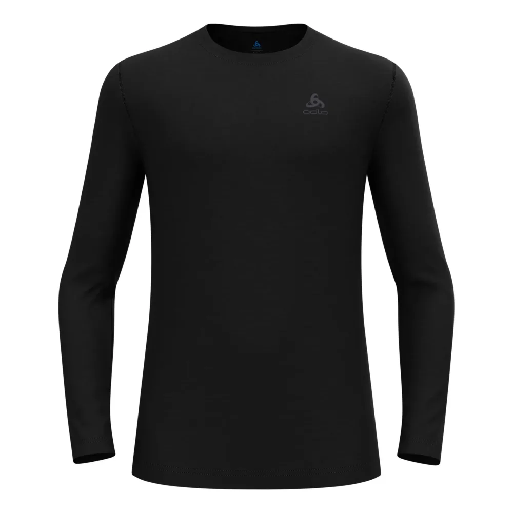 Odlo Merino 160 Base Layer Shirt für Herren - Wandern, Ski & Snow - schwarz, M