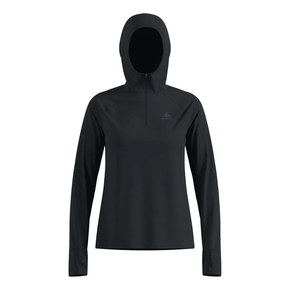 Odlo X-Alp Lauf-Hoodie für Damen - Trail Running, Running - schwarz, XS