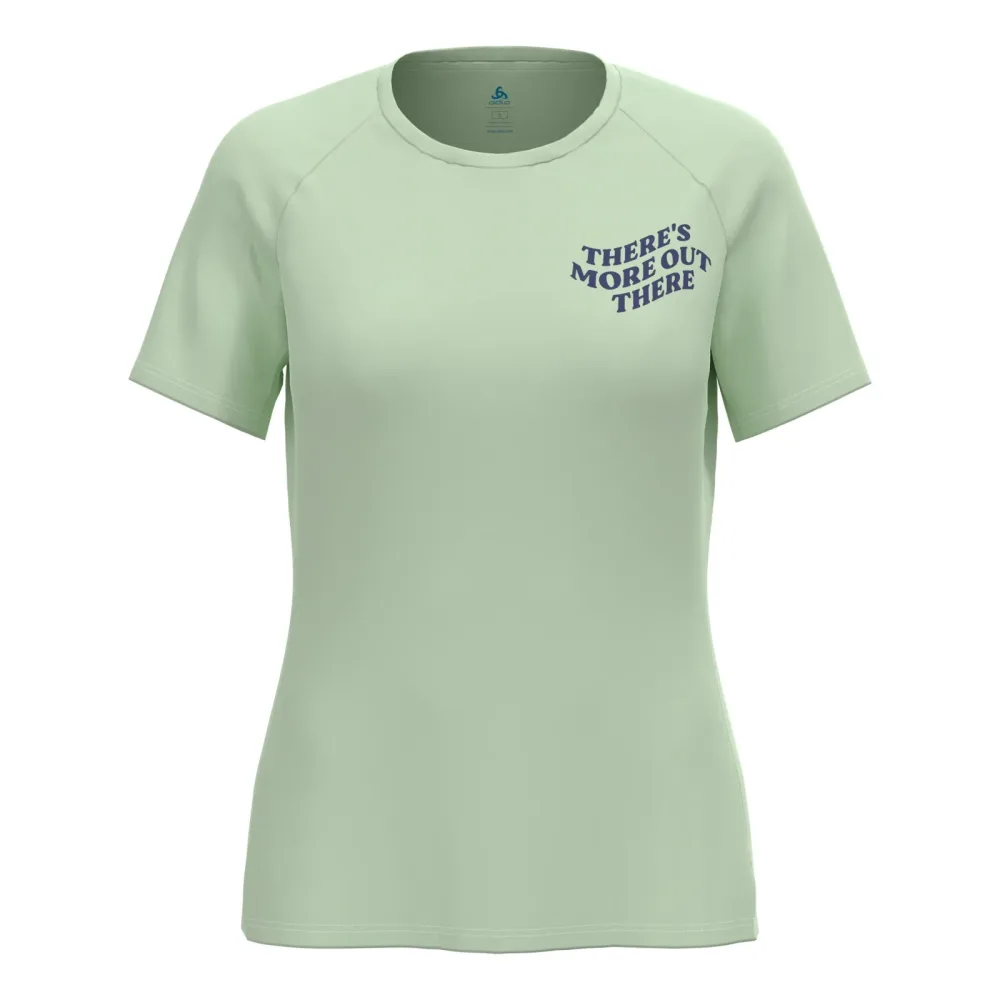 Odlo Essential Print Lauf-T-Shirt für Damen - Training, Running - grün, XS