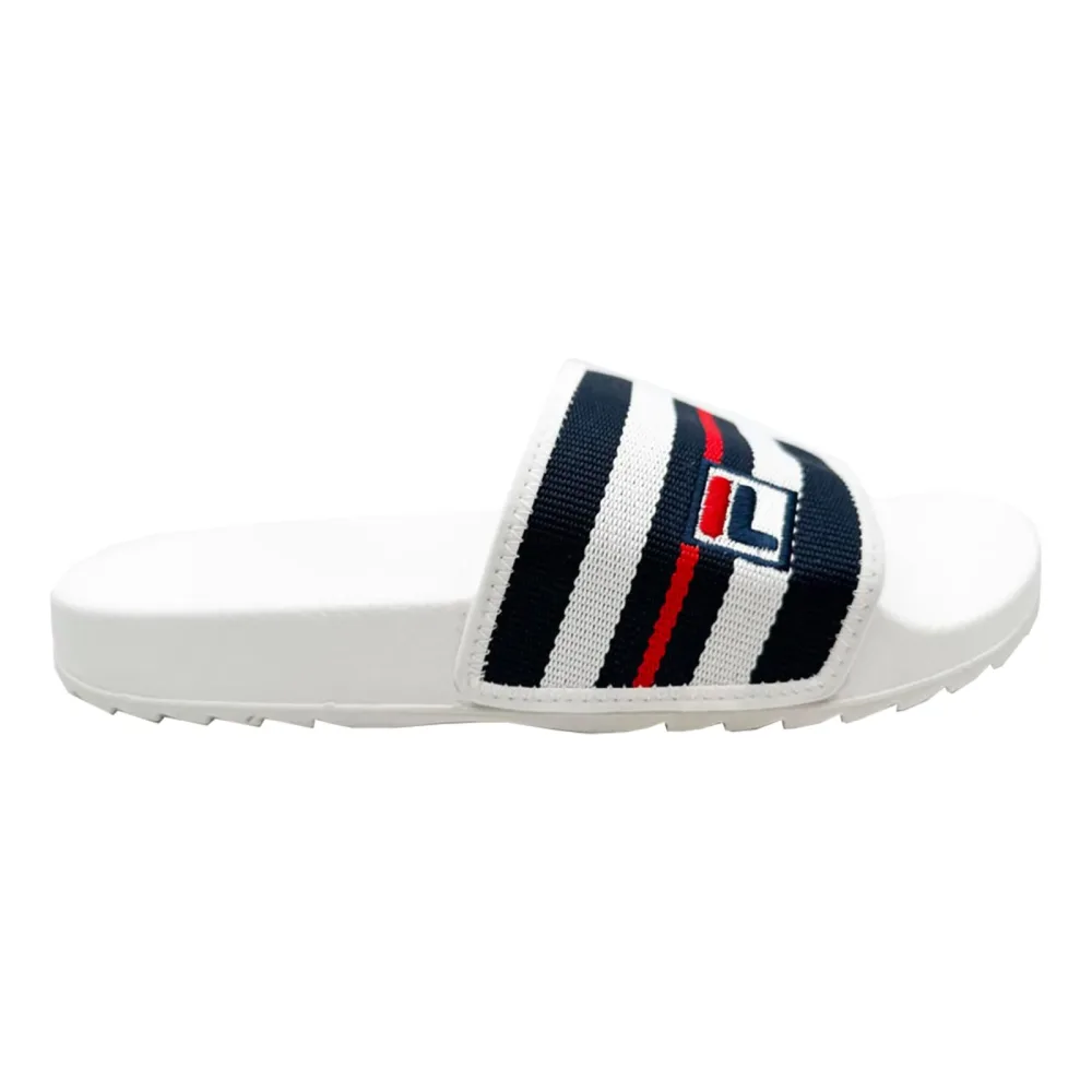 Fila Heritage Slides Badelatschen Herren - Weiß, Dunkelblau