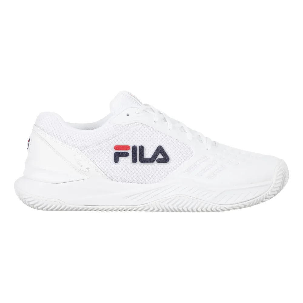 Fila Axilus 3 Sandplatzschuh Damen-Weiß,Dunkelblau