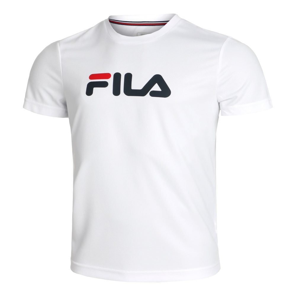 Fila Logo T - Shirt Herren Weiß, Dunkelblau